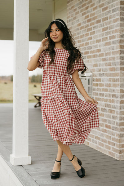 Harley Dress-Brick Gingham