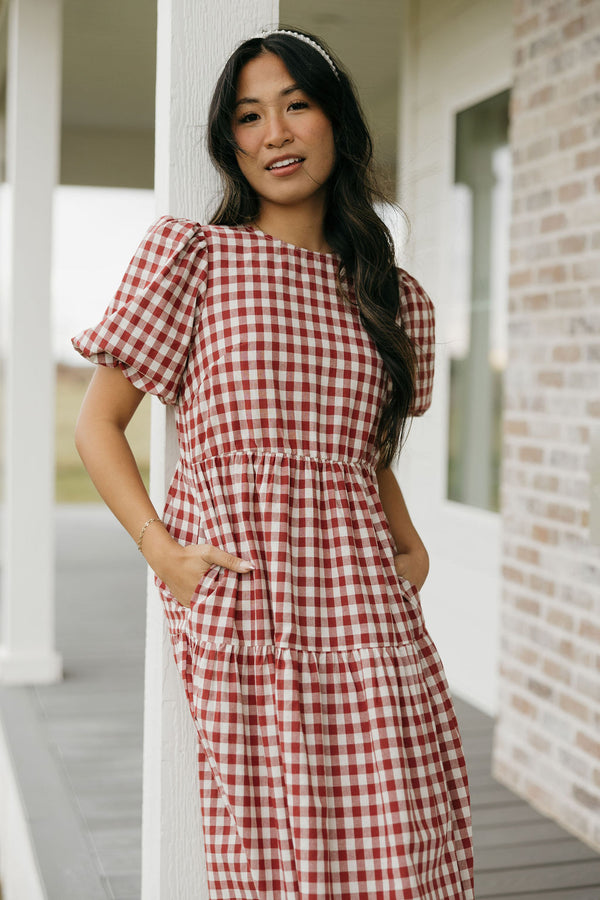 Harley Dress-Brick Gingham