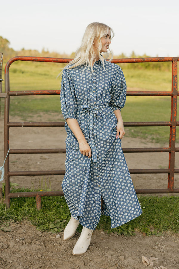 Brailyn Dress-Blue Denim