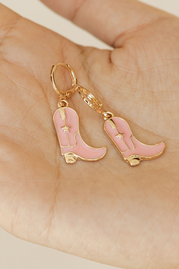 Huggie Hoop Boot Earrings-Gold