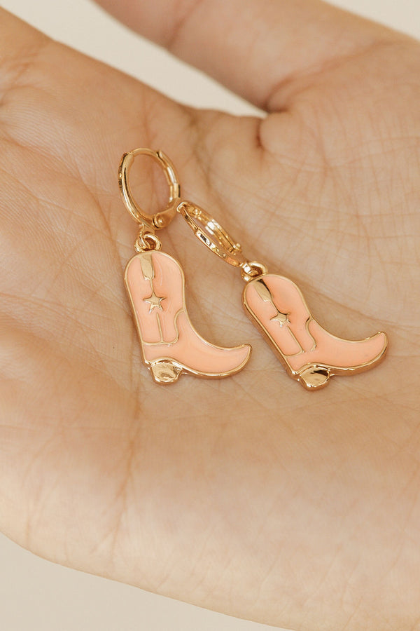 Huggie Hoop Boot Earrings-Gold