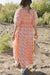 Tiffanie Dress-Peach Multi