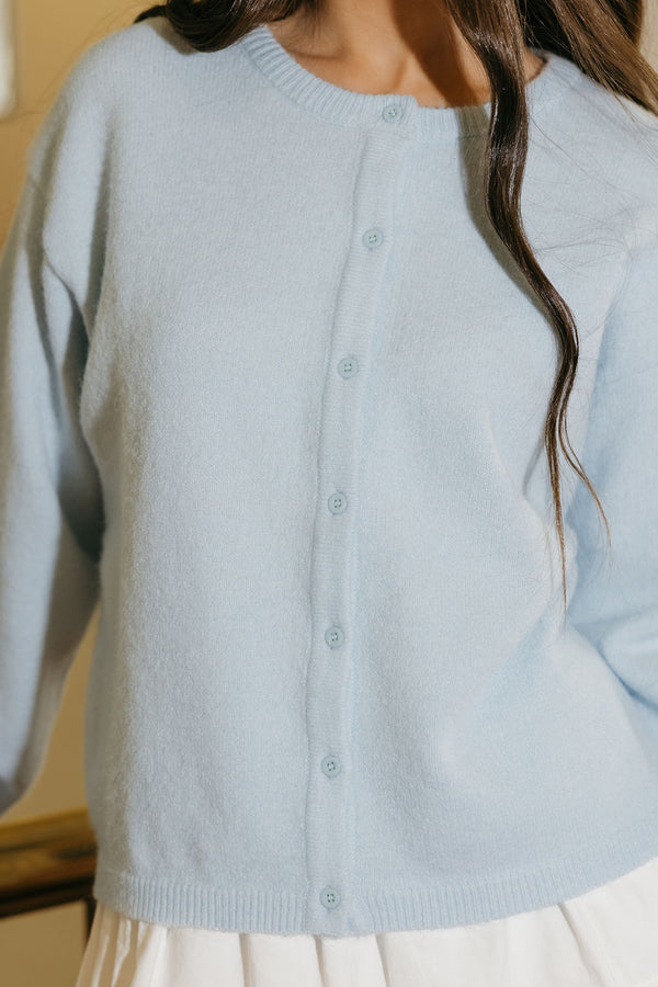 Amelia Cardigan-Light Blue