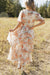 Bridgette Dress-Peach/Red