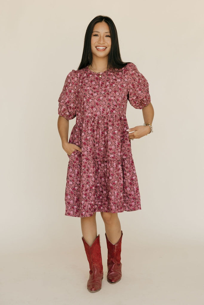 Gracie Dress-Mauve Floral