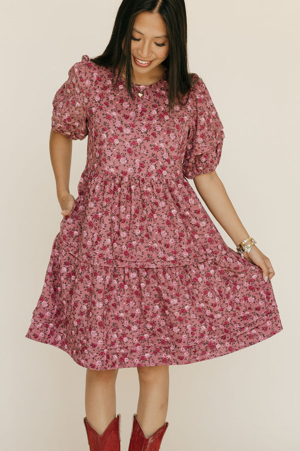 Gracie Dress-Mauve Floral