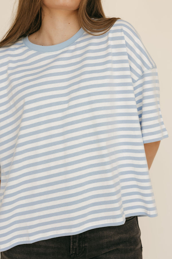 Marley Top-Blue/White