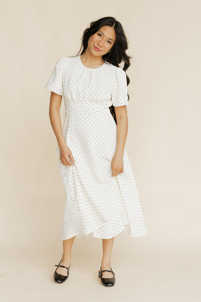 Jesse Dress-Ivory Polka Dot