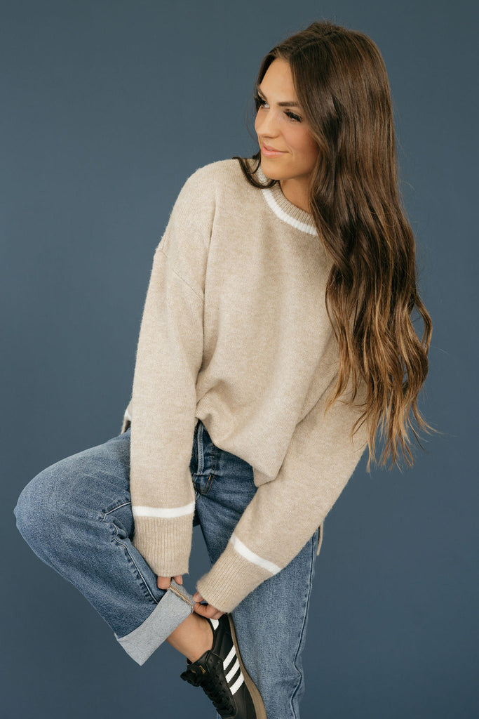 Indy Sweater-Taupe