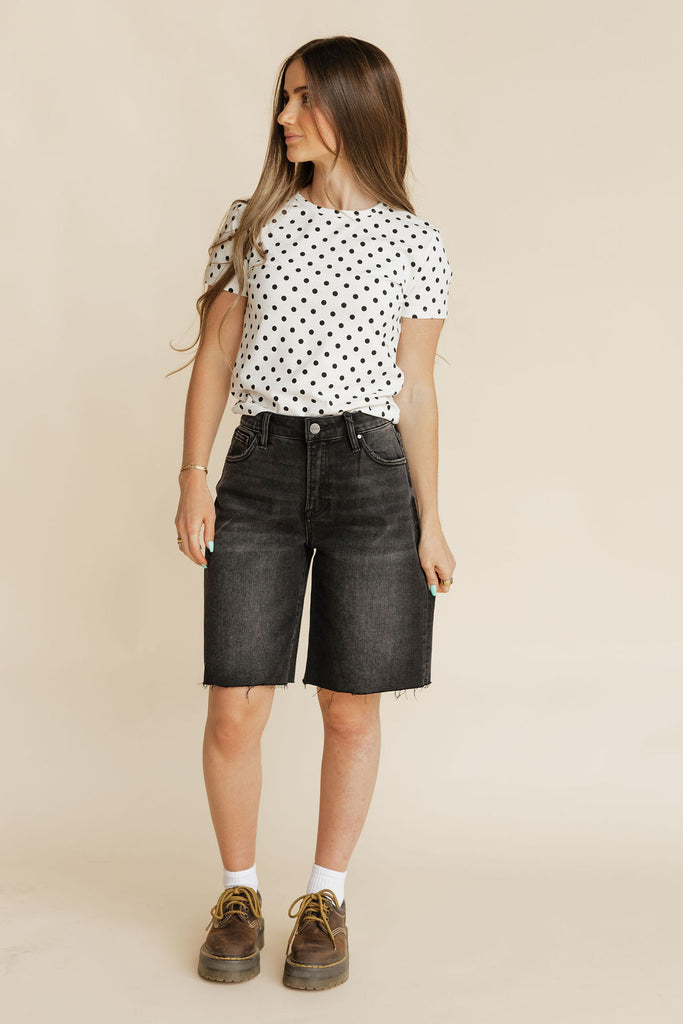 Annie Shorts-Washed Black