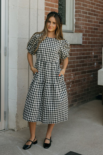 Harley Dress-Black Gingham