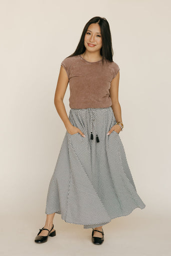 Dani Skirt-Black Gingham