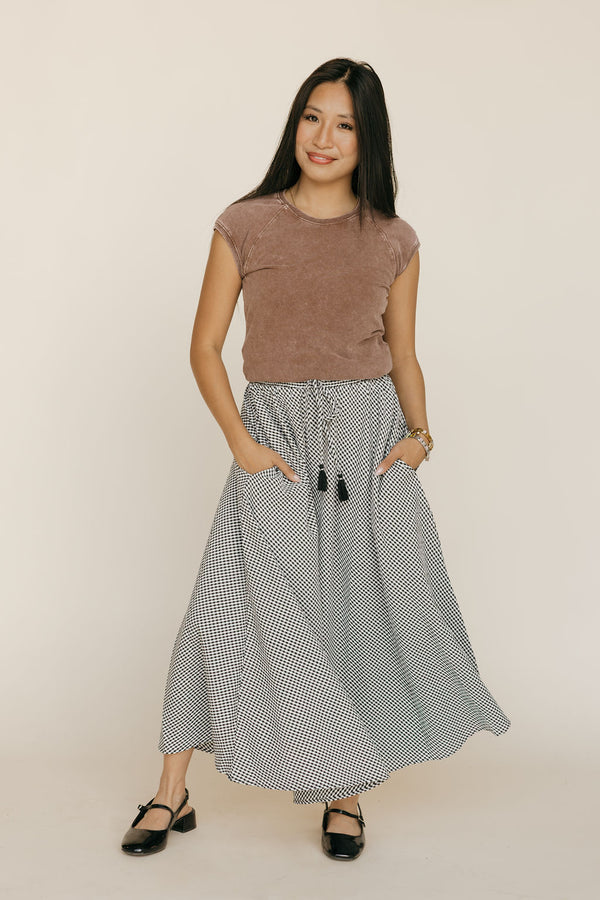 Dani Skirt-Black Gingham