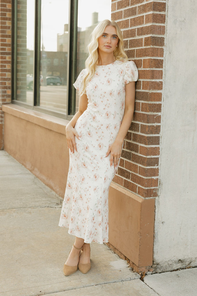 Rosetta Dress-Cream Floral
