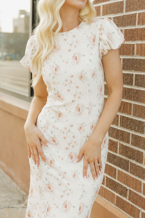 Rosetta Dress-Cream Floral