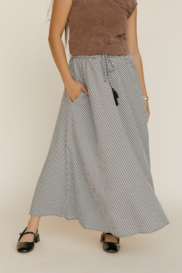 Dani Skirt-Black Gingham