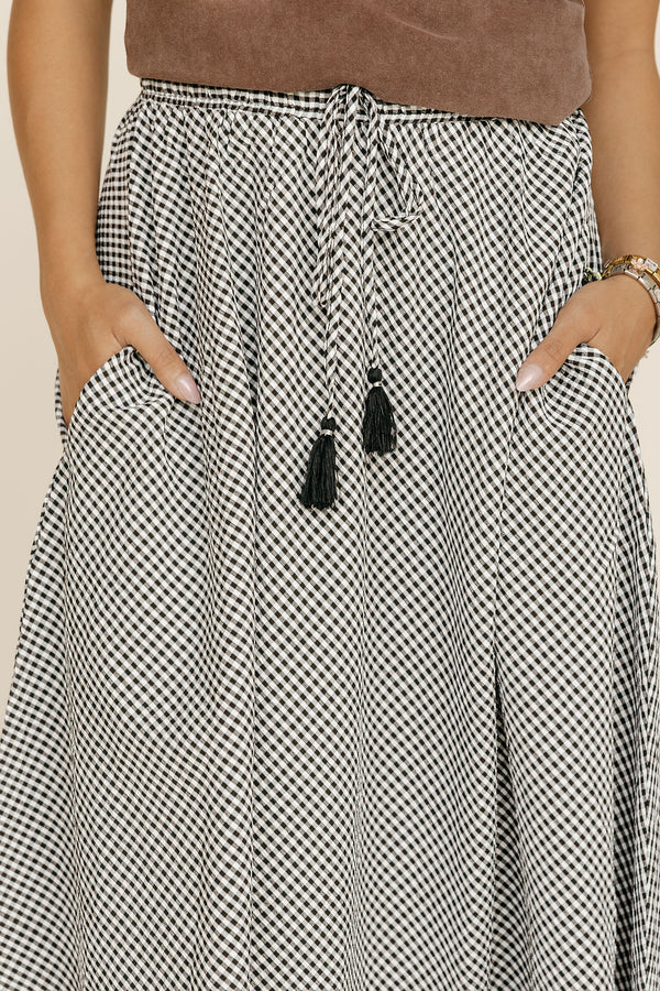 Dani Skirt-Black Gingham