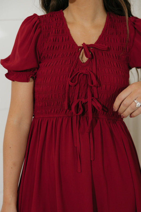 Lyra Dress-Ruby Red