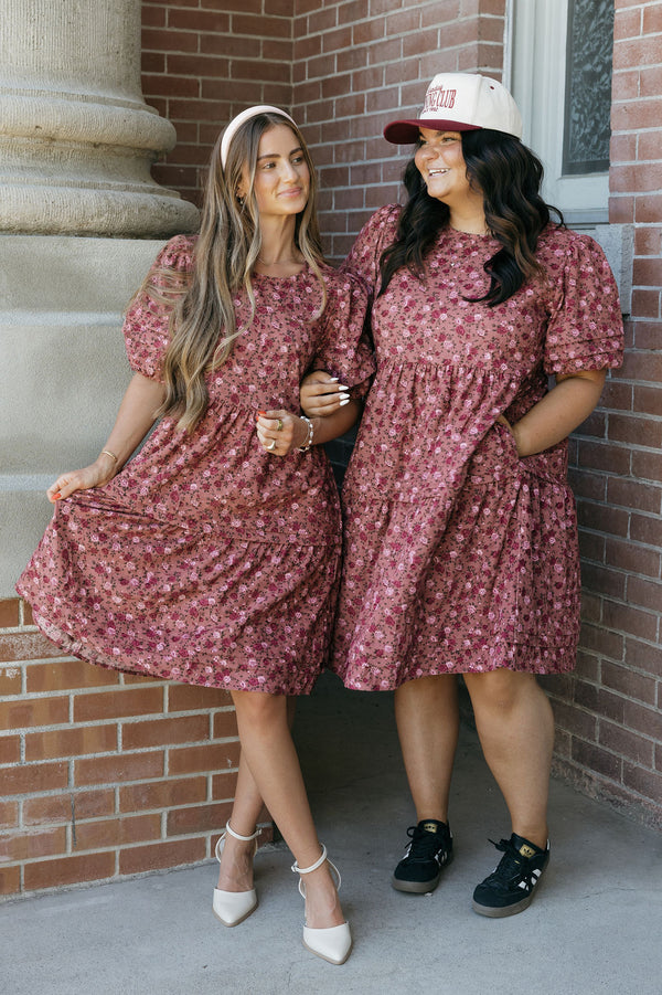 Gracie Dress-Mauve Floral