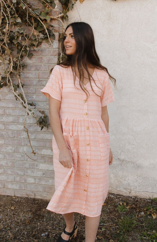 Whitney Dress-Peach