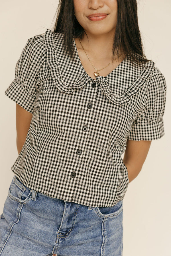 Darcy Top-Black Gingham