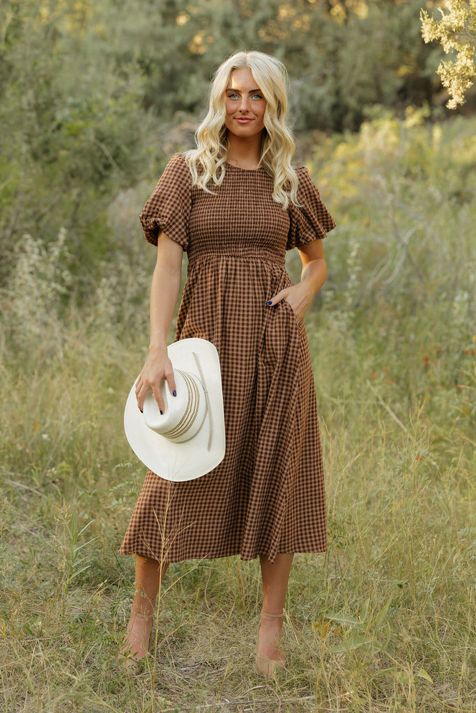 Lindon Dress-Brown
