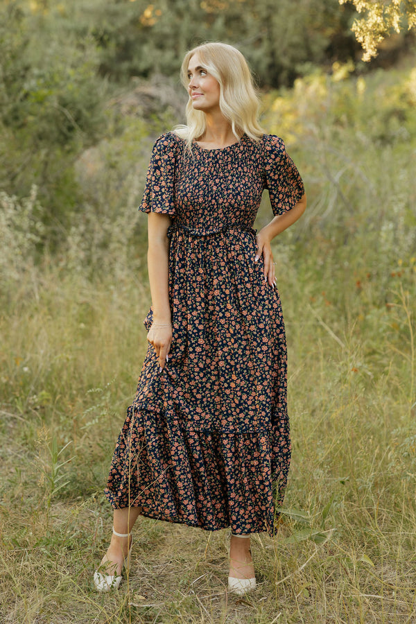Winona Dress-Midnight Floral