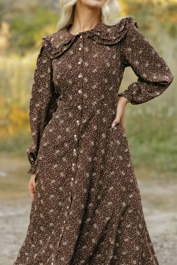 Stella Dress-Chestnut