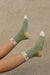Candice Socks-Green/Cream