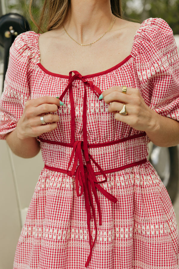 Maisie Dress-Red Gingham