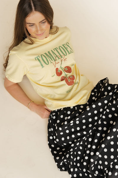 Tomato Girl Tee-Butter Yellow