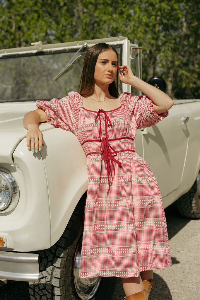 Maisie Dress-Red Gingham