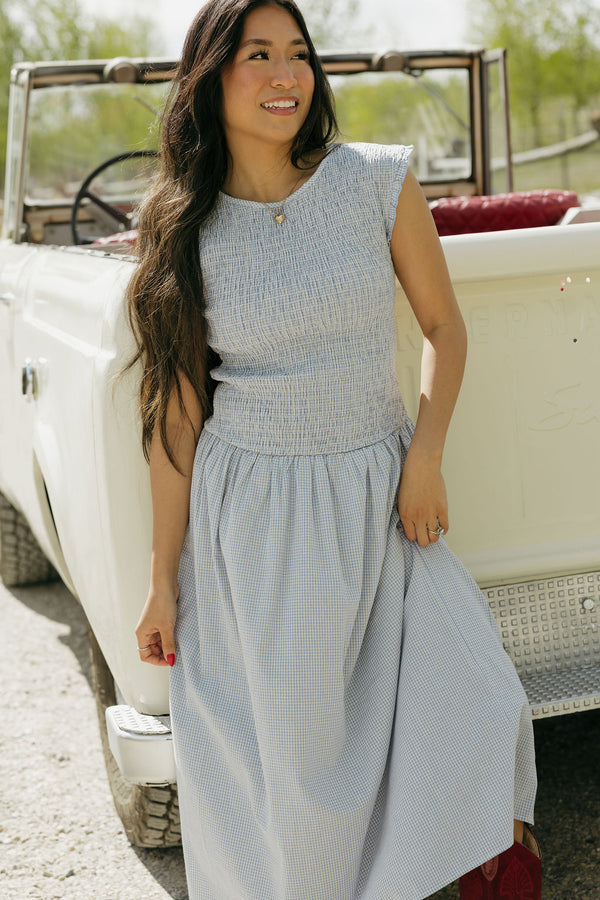 Averie Dress-Blue Gingham