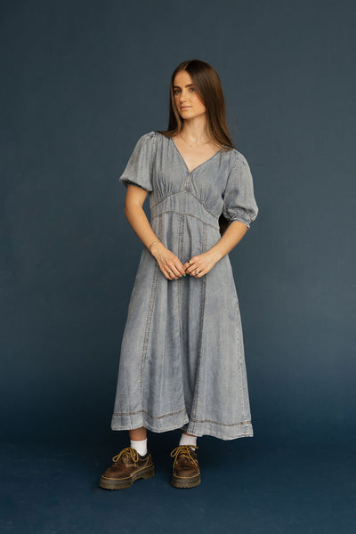 Ellison Dress-Washed Denim