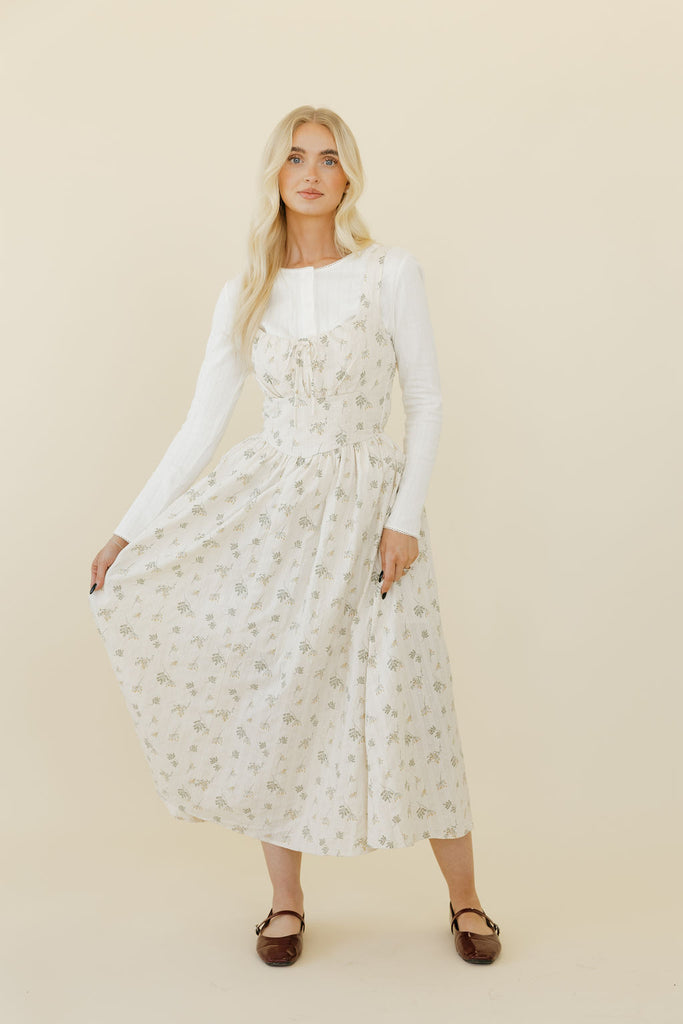 Shirley Dress-Cream Multi