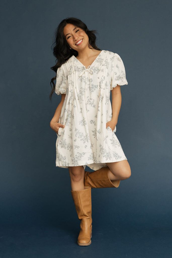 Merla Romper-Cream/Navy  Love Olive Co