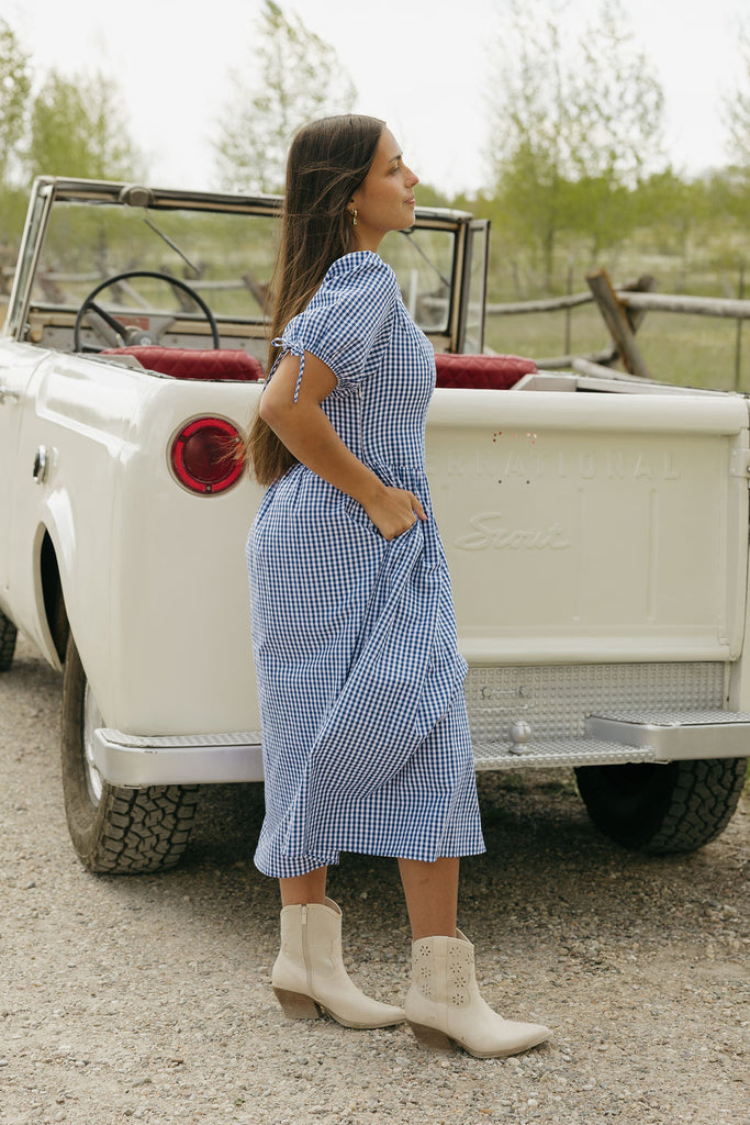 Addilyn Dress-Navy Gingham 1XL / Blue Addilyn Dress-Navy Gingham 1XL / Blue