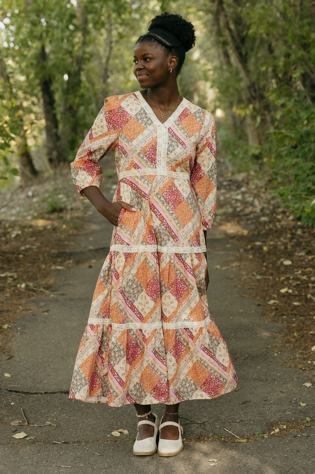 Arlette Dress-Patchwork Multi – Love Olive Co