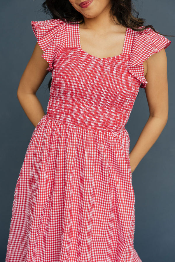 Penny Dress-Red Gingham