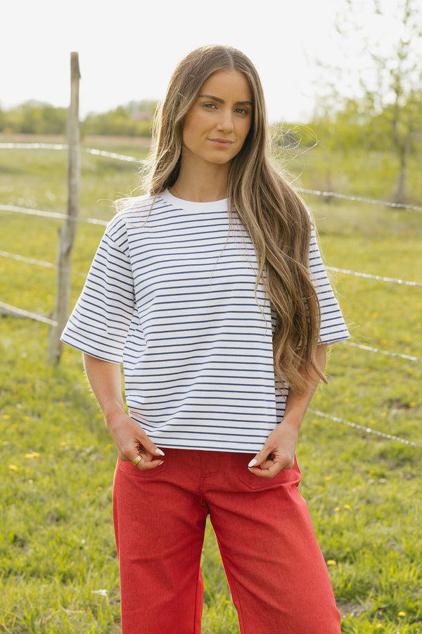 Lauren Tee-Ivory/Blue