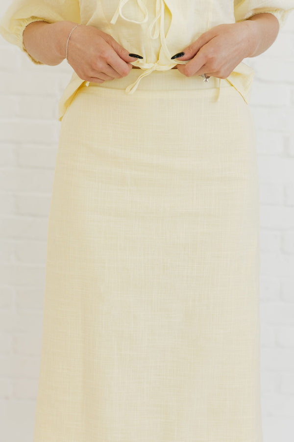Barbara Skirt-Butter Yellow