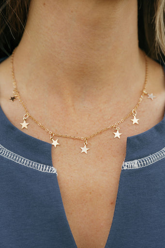 Starry Night Necklace-Gold