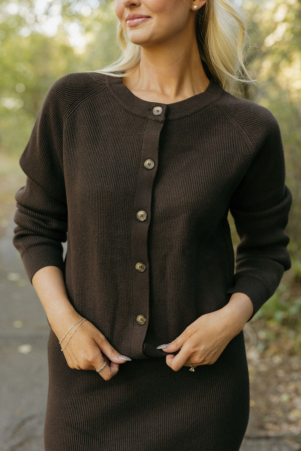 Noa Cardigan-Chocolate