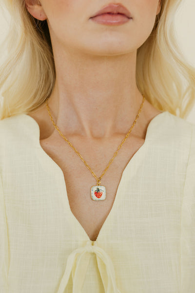 Strawberry Fields Necklace-Gold Multi