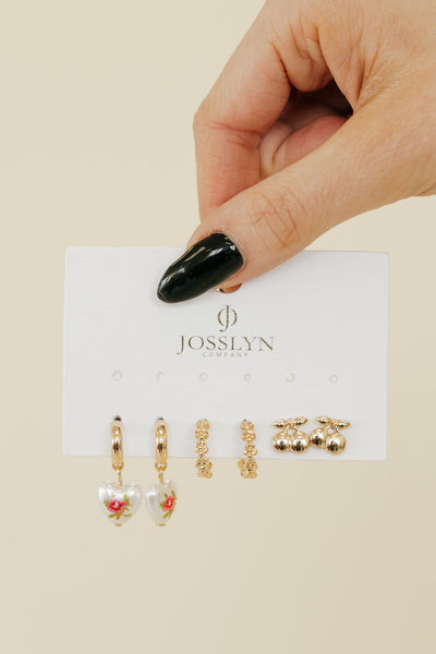 Tressa Earrings Set-Gold