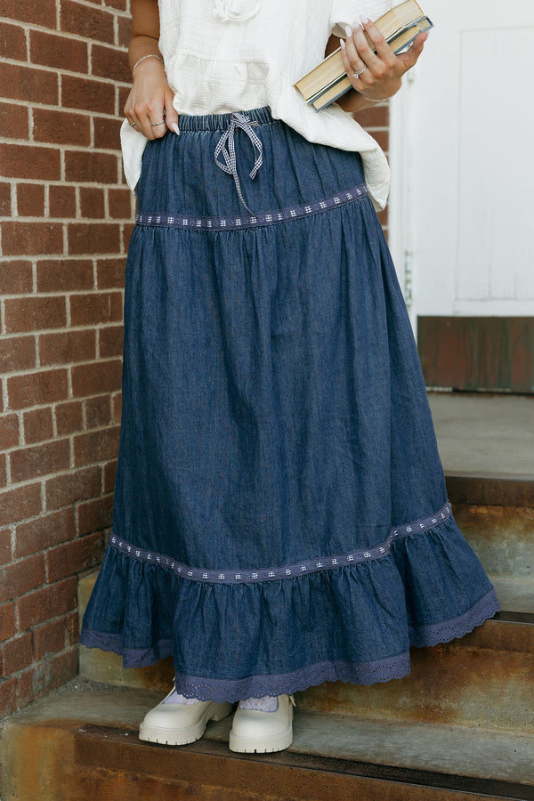 Sandra Skirt-Denim Blue