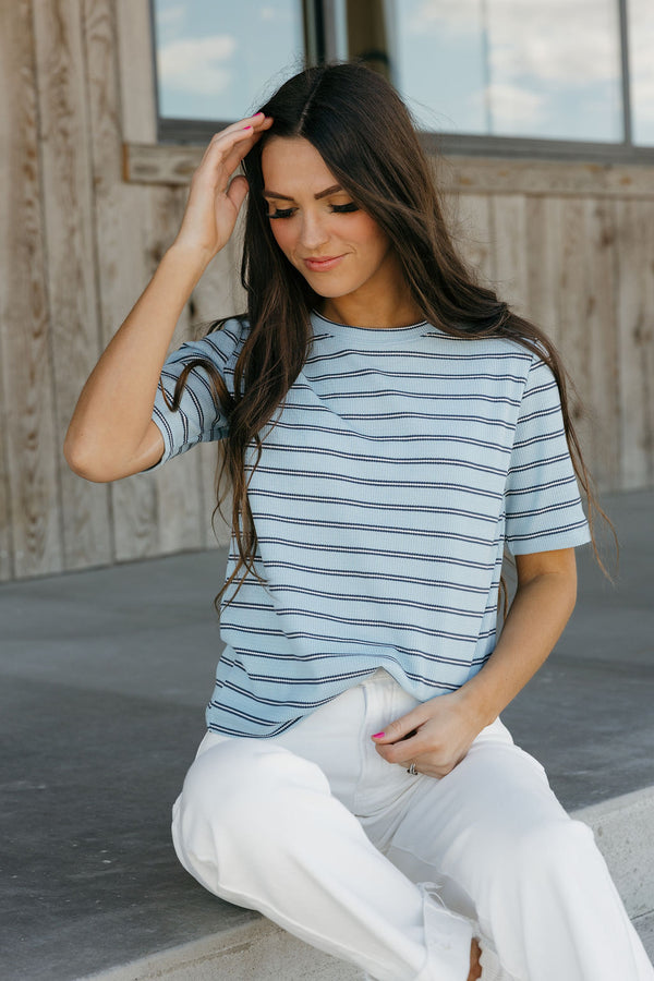 Stanley Tee-Blue Stripe