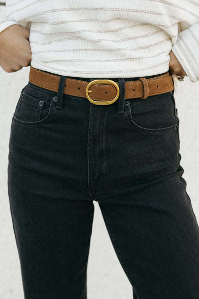 Sedona Suede Belt-Russet Brown