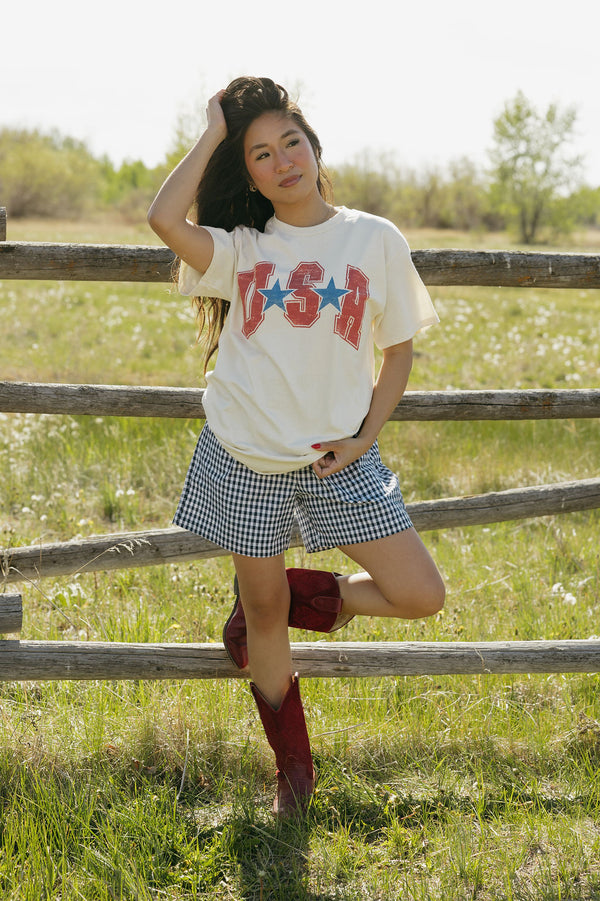 USA Stars Tee-Ivory