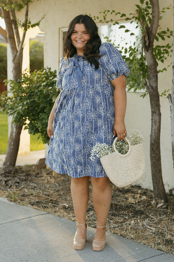 Lacey Dress-Blue